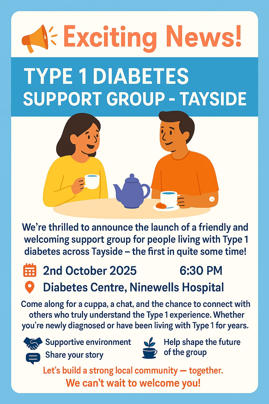 Type 1 Diabetes Support group poster